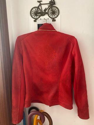 Chaqueta Biker Desigual Roja Talla M