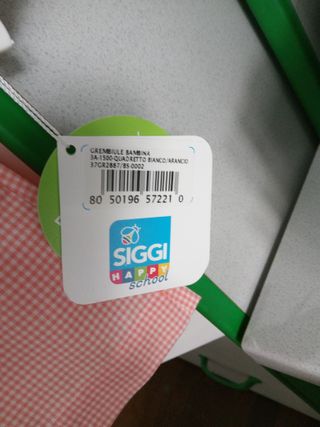 Grembiule Siggi bambina 3 anni