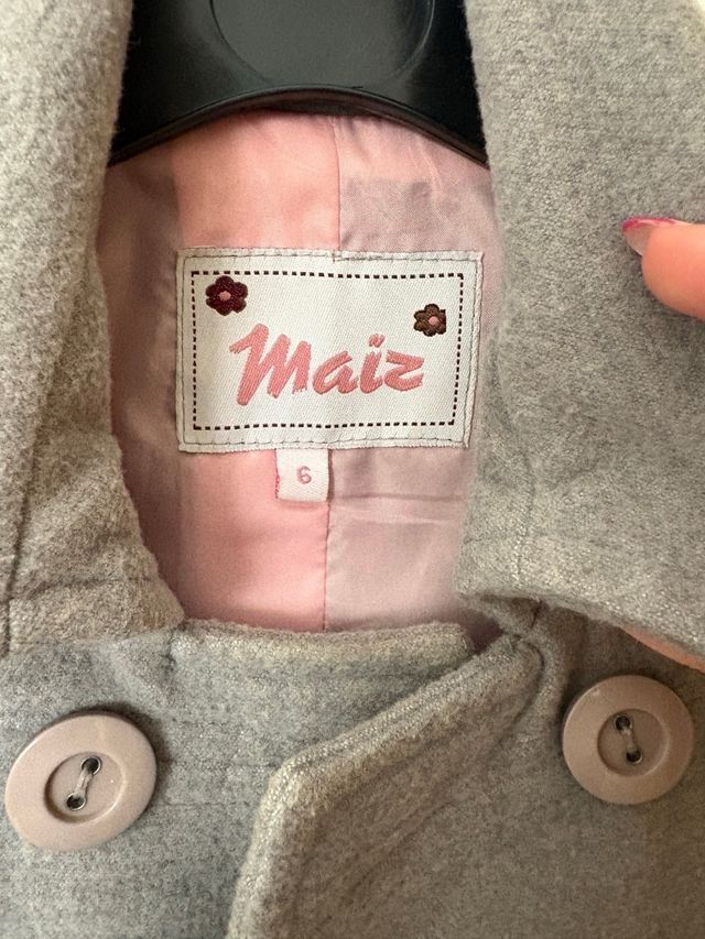 Gabardina gris de niña