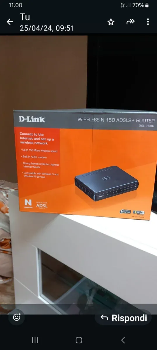 Router D-Link Wireless N 150 ADSL2+
