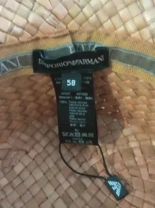 Sombrero Emporio Armani Beige/Azul