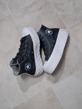 Converse platform nere bianche 38