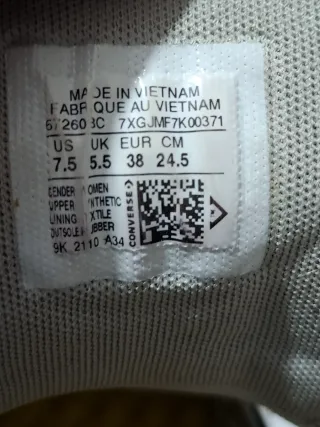 Converse platform nere bianche 38