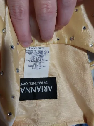 Vestido de fiesta amarillo talla 44