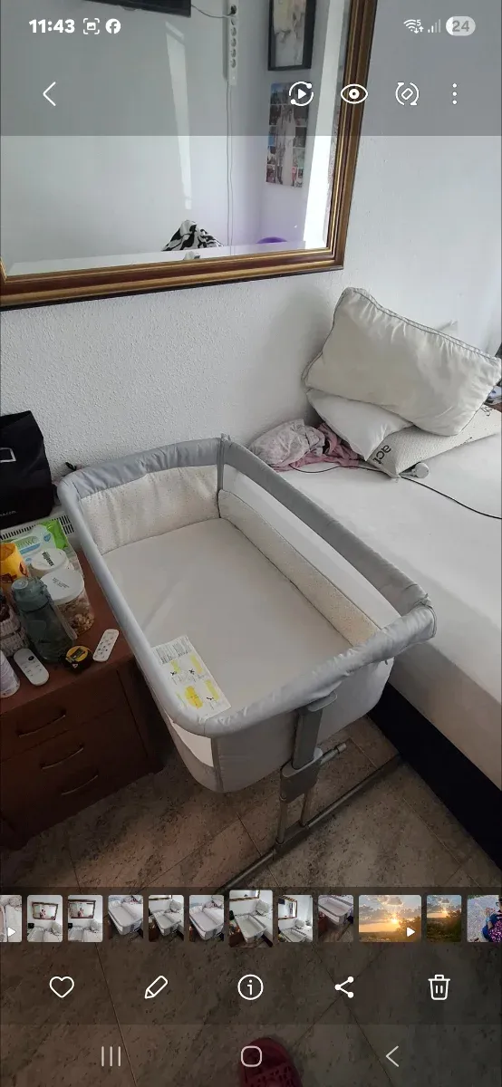 Cuna colecho bebé buen estado  Con sabanas gratis