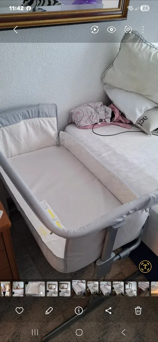 Cuna colecho bebé buen estado  Con sabanas gratis