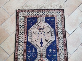 Tappeto  guida Runner Persiano Vintage Beige Blu