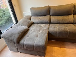 Sofá modular 5 plazas tela asientos deslizantes