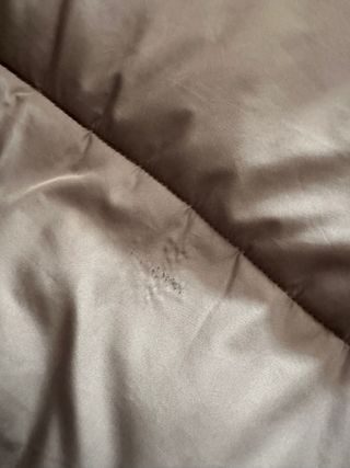 Abrigo de plumas gris mujer