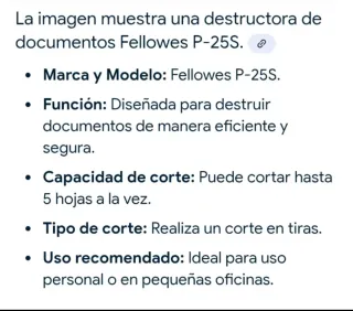 Destructora de papel Fellowes