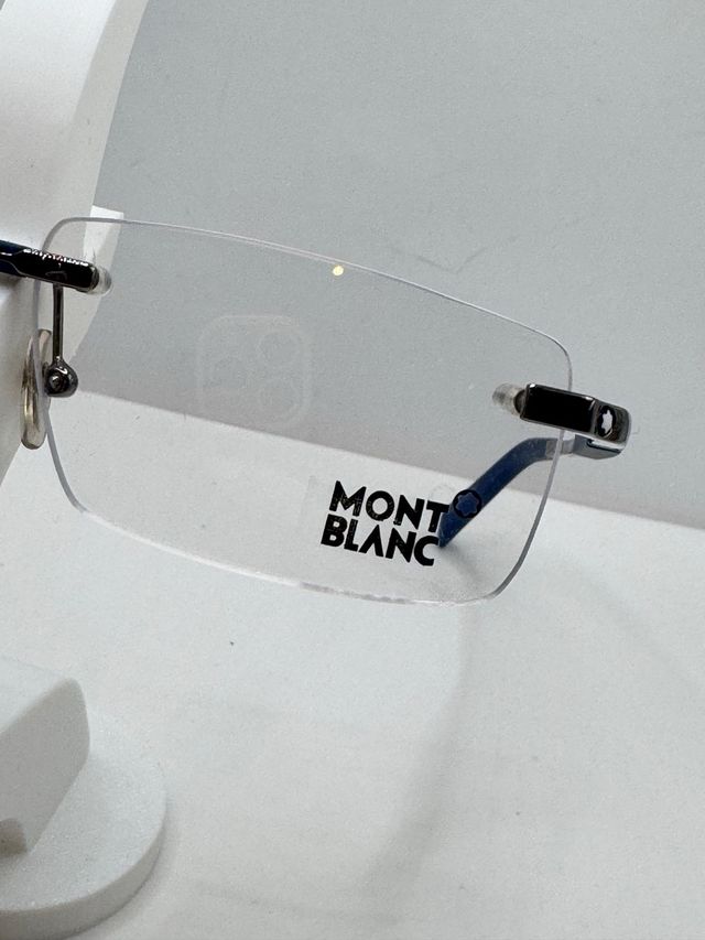 Occhiali Montblanc Uomo Blu/Argento