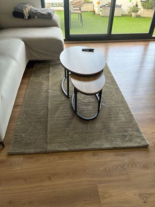 Tappeto KP effetto seta beige/grigio