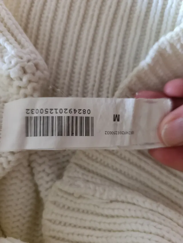 Jersey blanco tejido