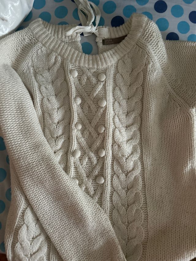 Jersey Sfera Mujer Blanco Trenzado