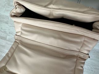 Bolso Zara Acolchado Beige Nuevo