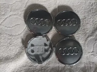 Tapabujes centro rueda llanta Audi gris 61mm logo