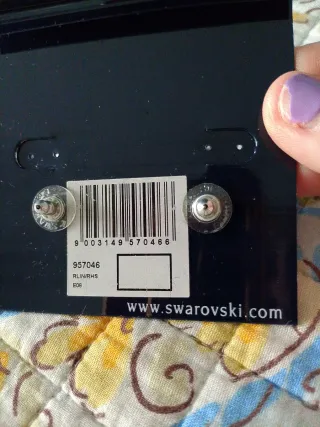 Conjunto Swarovski Collar y Pendientes Rosa