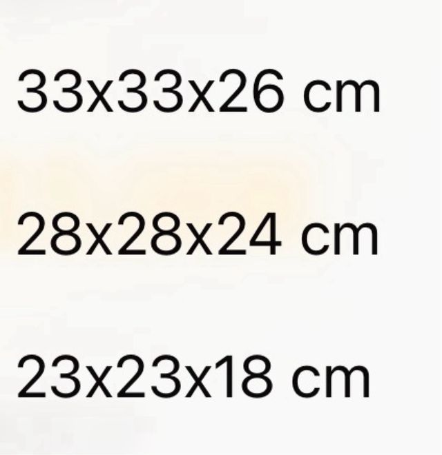 3 Cestas de Fibra con Rayas