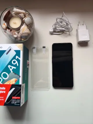 Cellulare Oppo A91 128GB Nero e blu