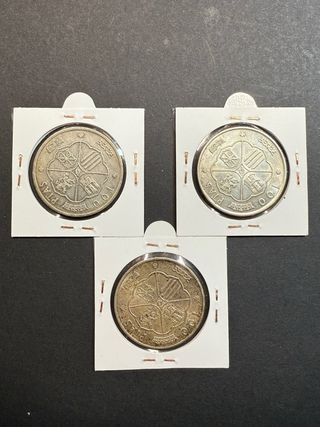 3 Monedas 100 Pesetas 1966 Franco