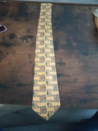 Corbata Christian Dior Seda Natural Multicolor