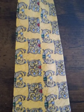 Corbata Christian Dior Seda Natural Multicolor