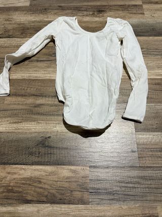 Body manga larga niña blanco