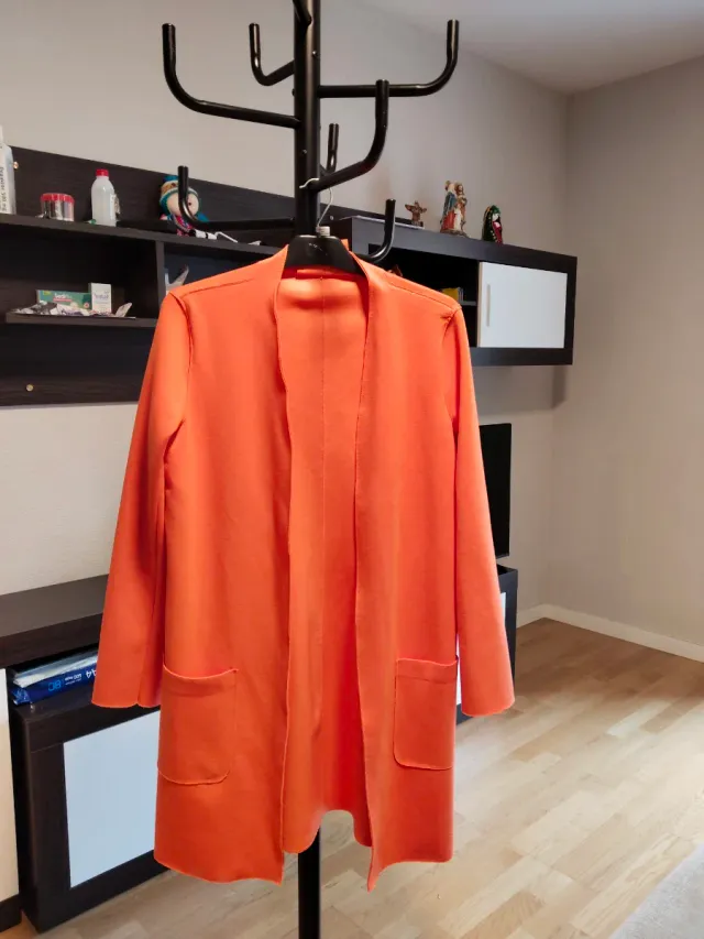 Chaqueta larga naranja talla L