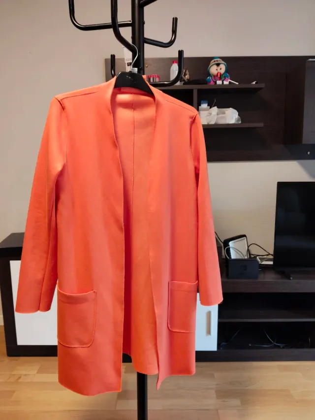 Chaqueta larga naranja talla L