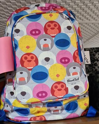 Mochila Black Fit8 Nueva Diseño Animales Multicolo