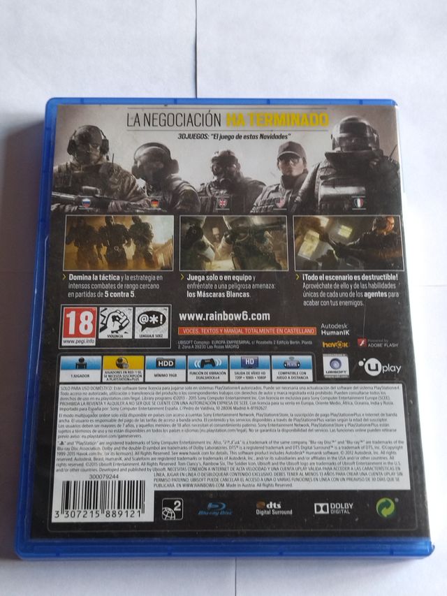 Tom Clancy's Rainbow Six Siege PS4 (PlayStation 4)