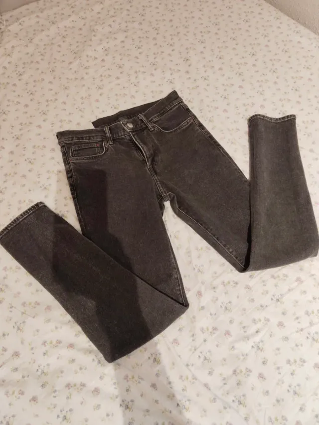 Vaqueros Slim Talla S Gris