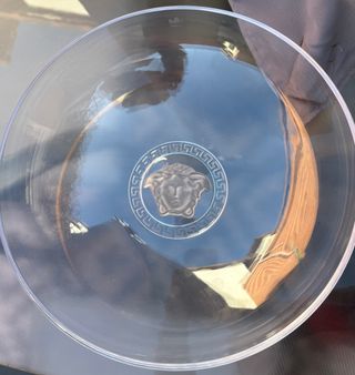 Magnífica fuente en cristal VERSACE ROSENTHAL