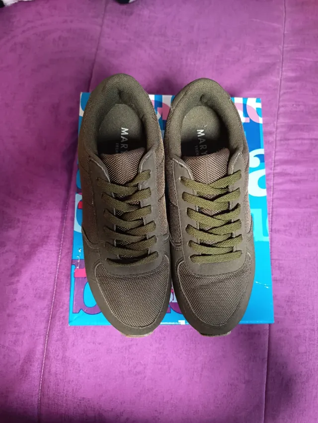 Zapatillas deportivas mujer verde y blanco