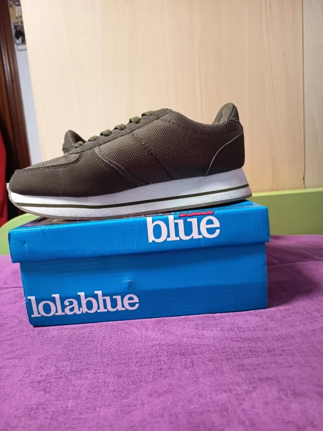 Zapatillas deportivas mujer verde y blanco