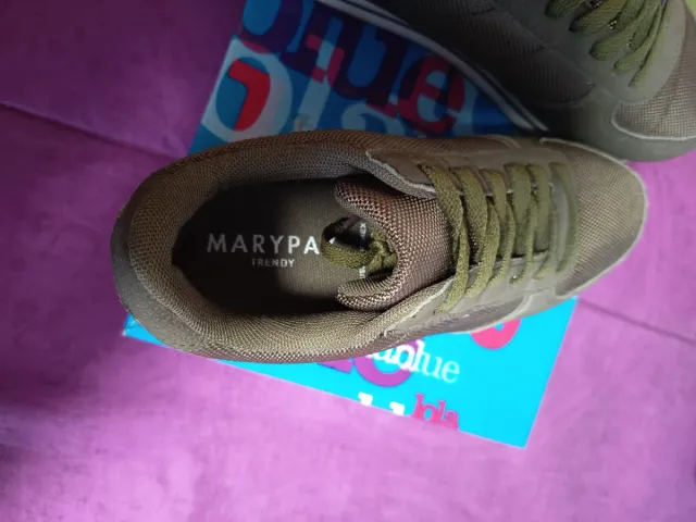 Zapatillas deportivas mujer verde y blanco