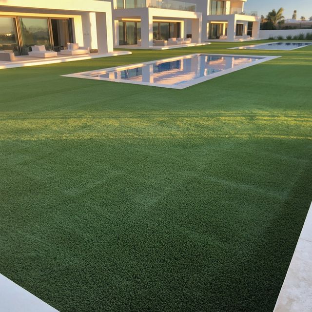 Césped artificial reutilizado