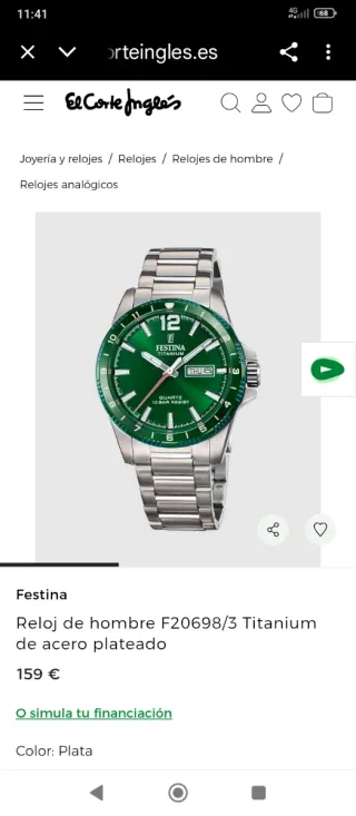 Reloj Festina Hombre F20698/3 Titanium