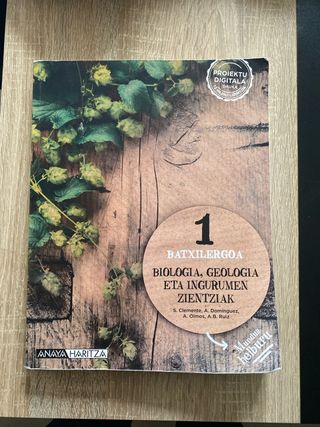 libro de biología 1.de bachillerato en euskera