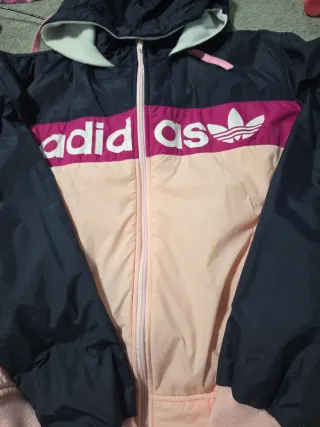 Chaqueta Adidas Polar Azul y Rosa
