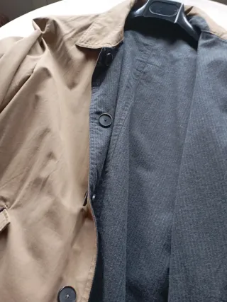 Gabardina Beige y Gris