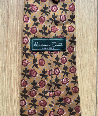 corbata vintage estampado floral massimo dutti