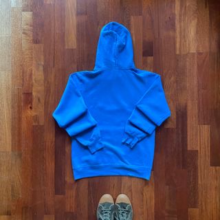 NUEVO Sudadera con capucha azul deportiva vintage