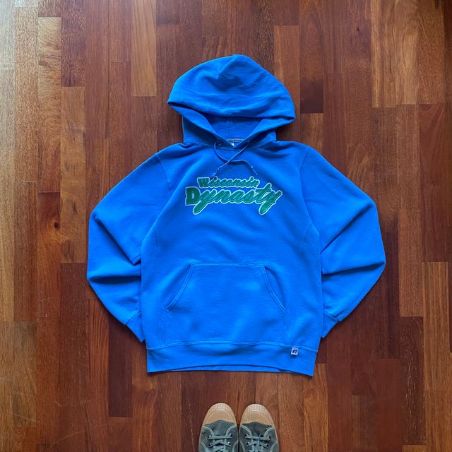 NUEVO Sudadera con capucha azul deportiva vintage