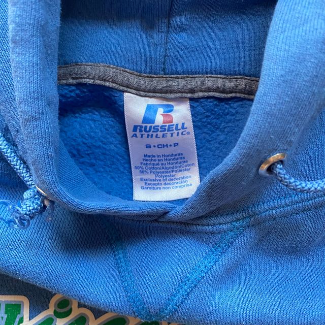 NUEVO Sudadera con capucha azul deportiva vintage
