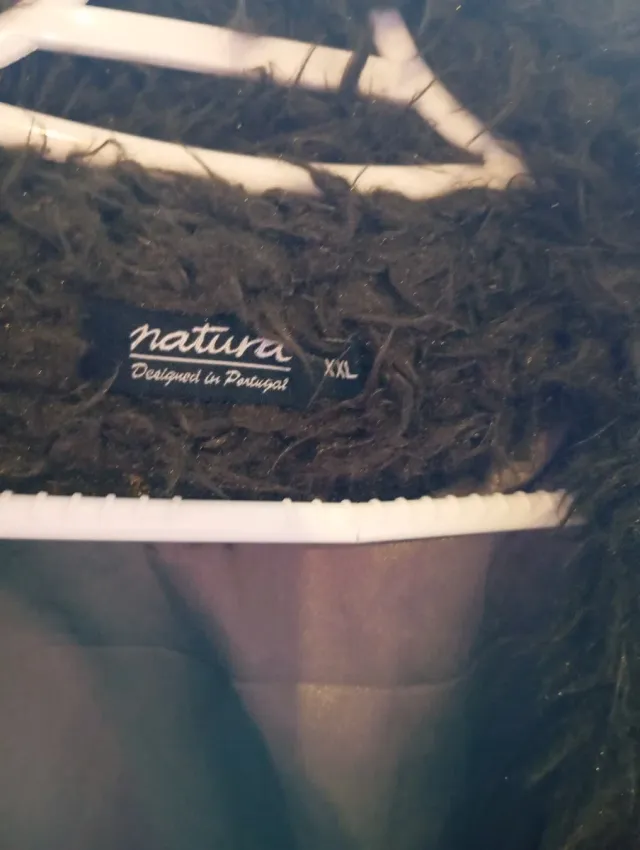 Abrigo pelo Natura,verde oscuro Talla XXL, veste M