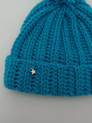 Regalo Natale Cappello bimbo 1-2 anni con pon pon