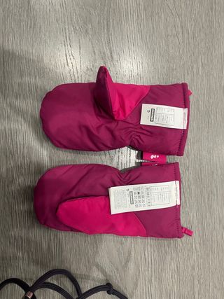 Guantes Nieve Niña Decathlon Rosas y Azules