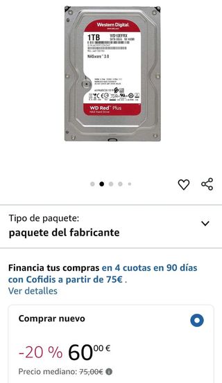 WD Red WD10EFRX Disco duro 3.5" de 1TB