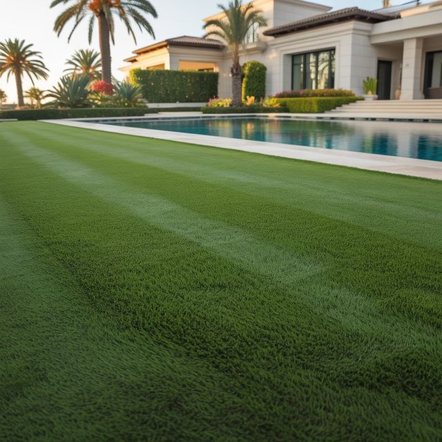 Césped artificial reutilizado